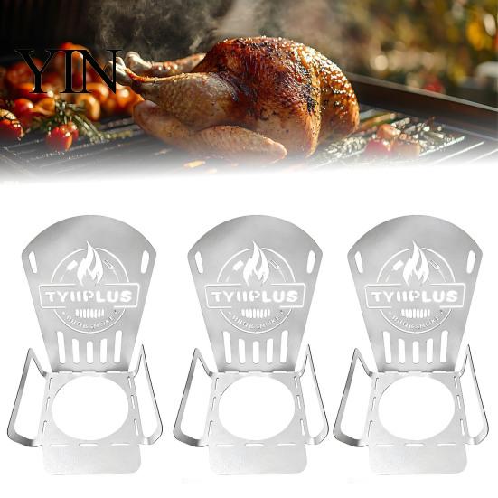 Stable Poultry Roasting Frame Metal Chicken Roaster Rack, Heavy Duty Vertical Stand, Can Cooking Supplies for Grill Placement Rack Whole Grilling And