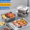 304 Stainless Steel Double-Layer Two-Compartment Lunch Box
