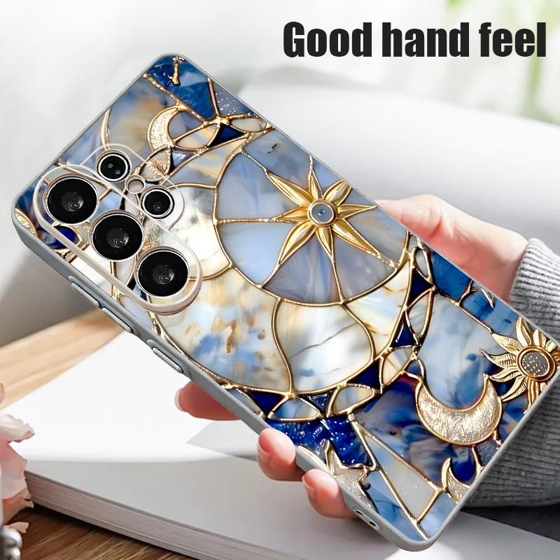 Vintage European Style Case For Samsung Galaxy S26 Ultra S25 Edge S24 Plus S23 FE S22 A17 A54 A55 A56 A57 5G Magnetic For Magsafe Matte Cover Moon Sun