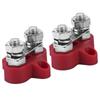 2pcs 5 16in M8 Terminal Stud Red Heavy Duty Wiring Junction Block Parts for 12‑48V Trucks RVs Boats