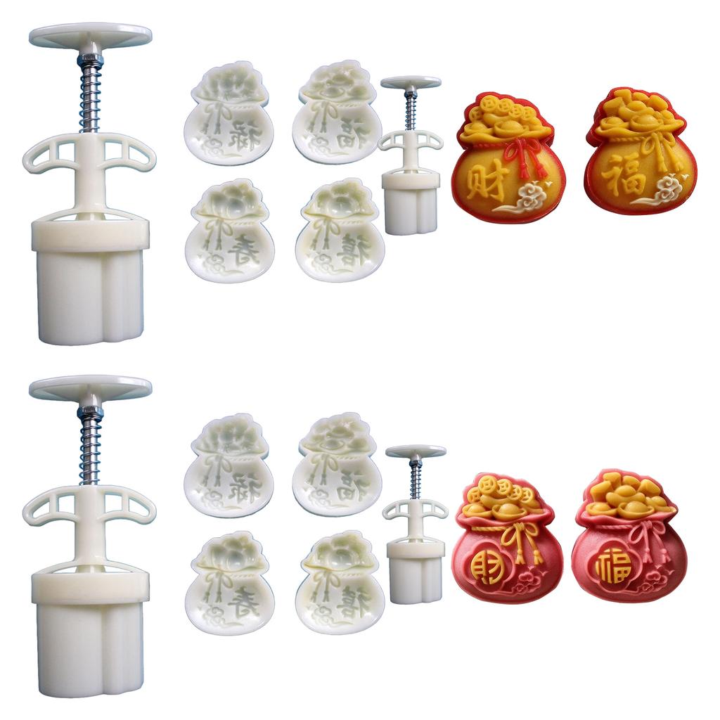 Professional 50g 75g Mooncakes Maker Mould Set 2/4Pcs Effective Plastic Baking Utensils For Cakes Pastries And Snacks