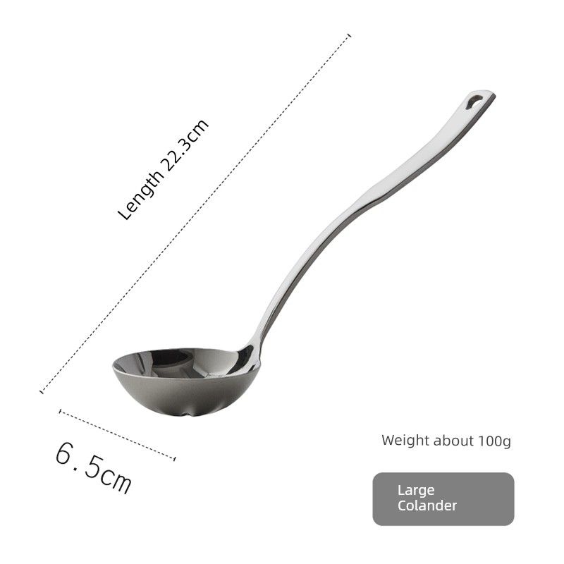 Soup Spoon For Home 304 Stainless Steel Spoon Colander Long Handle Hot Pot Spoon Spoon for Soup Serving Suit Spoon Large Size Soup Spoon