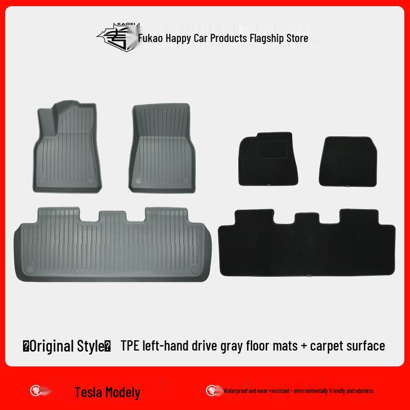 Compatible Tesla Model Y Right-Hand Drive Full Surround Floor Mat TPE Car Accessory