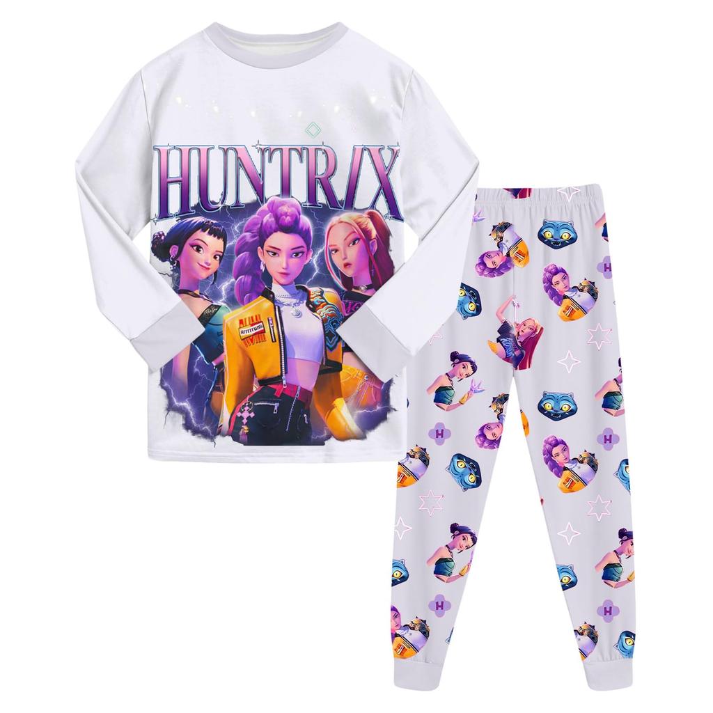 Children's Fashion Suit Skirt Round Neck Long Sleeve Top Pants