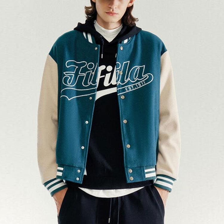 Fila Fusion Baseball Jacket Men Jackets Distant-Mountain-Green T11M042503F-DG