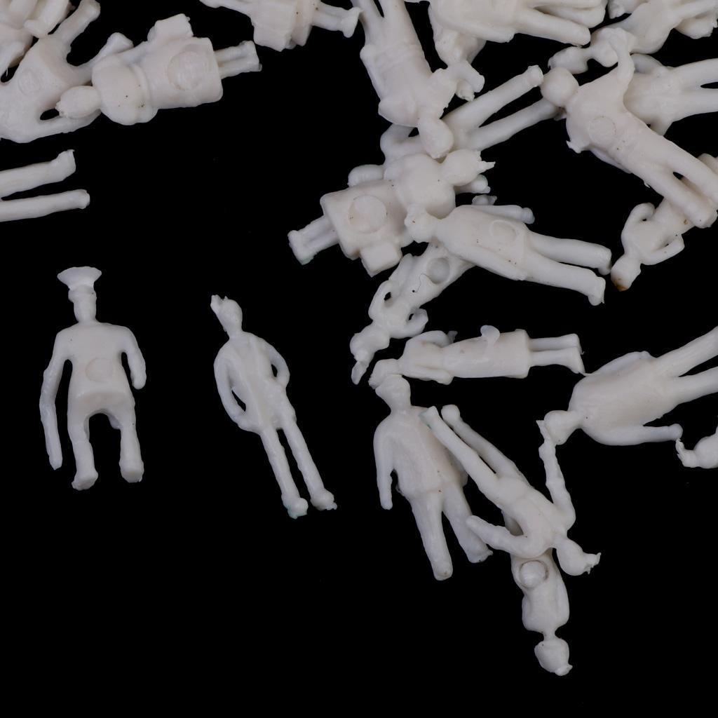 Unpainted 1: 87/100/150/200 Scale HO N Passers-by People Model Figures Layout