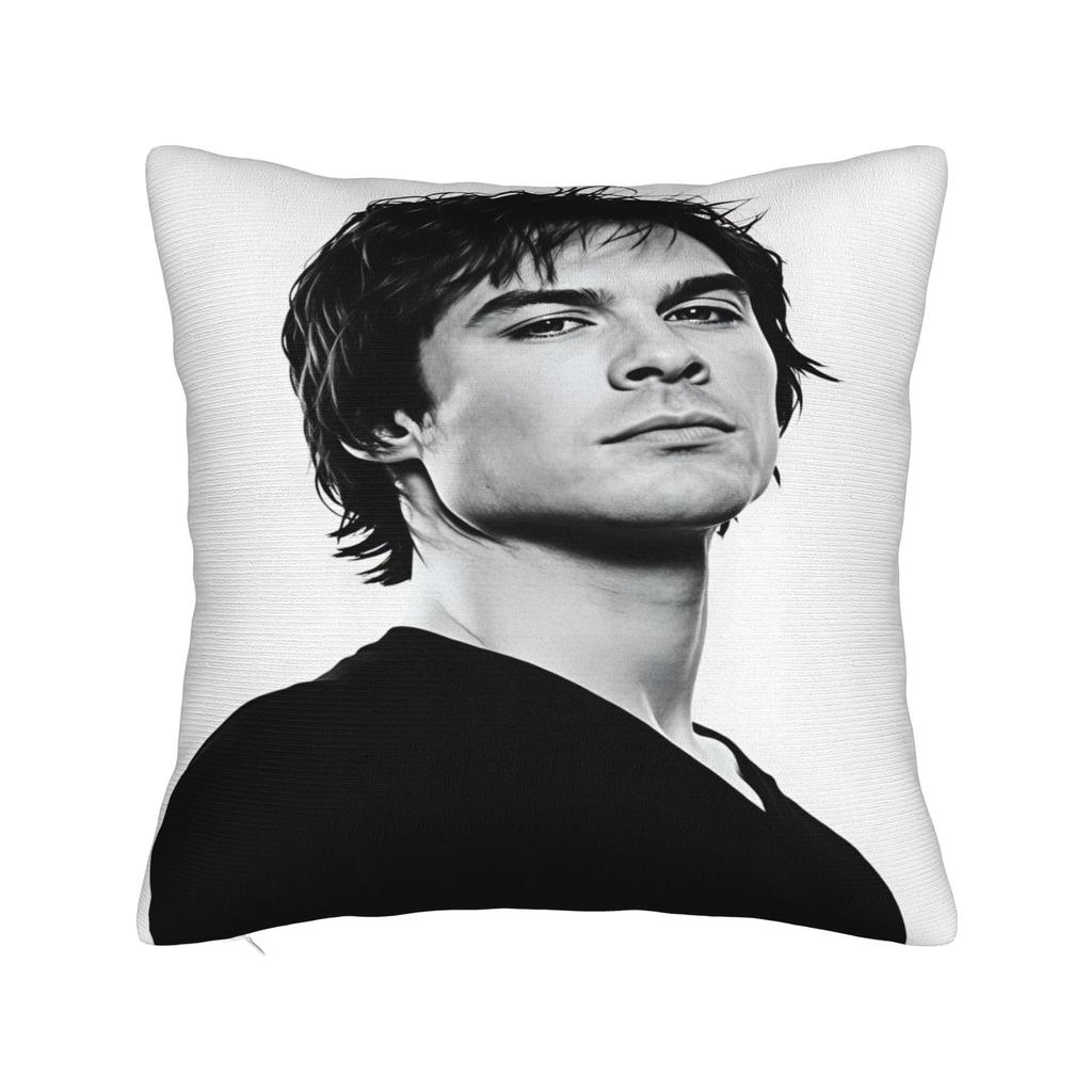 Vampire Diaries Damon Klaus Pillow Case Novelty Pillow Cover Graphic Pillowcases For Sofa Home Decoration