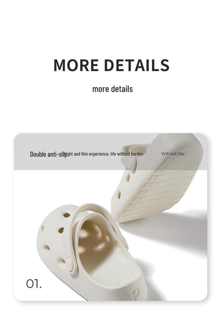 Puxi Park West Women's Non-Slip Breathable Bath Slippers - Comfortable, Hole Design Outerwear