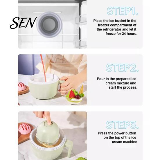 Removable Dishwasher Safe Parts Ice Cream Maker Mug, Cordless Machine, Rechargeable Compact Freezer Friendly Design Mini Bowl for Homemade Gelato