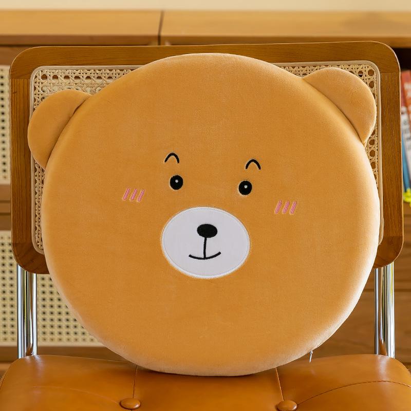 Memory Foam Round Cartoon Seat Cushion for Office, Dorm, or Bedroom Chair