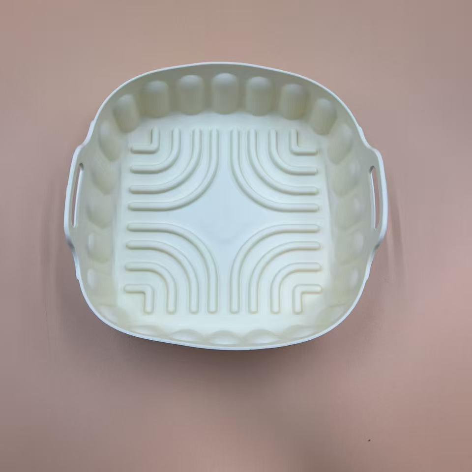Minimalist Solid Color Silicone Air Fryer Baking Mat and Pizza Pan