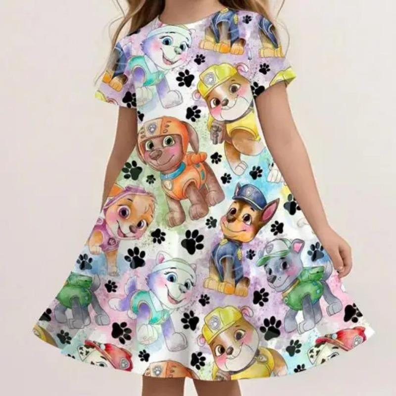 Fashion Paw Patrol Sundress For Girls Summer Casual Beach 110