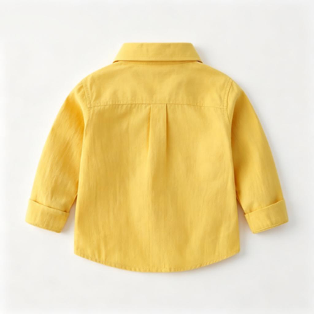 Boys Long Sleeve Color Korean Casual Shirt