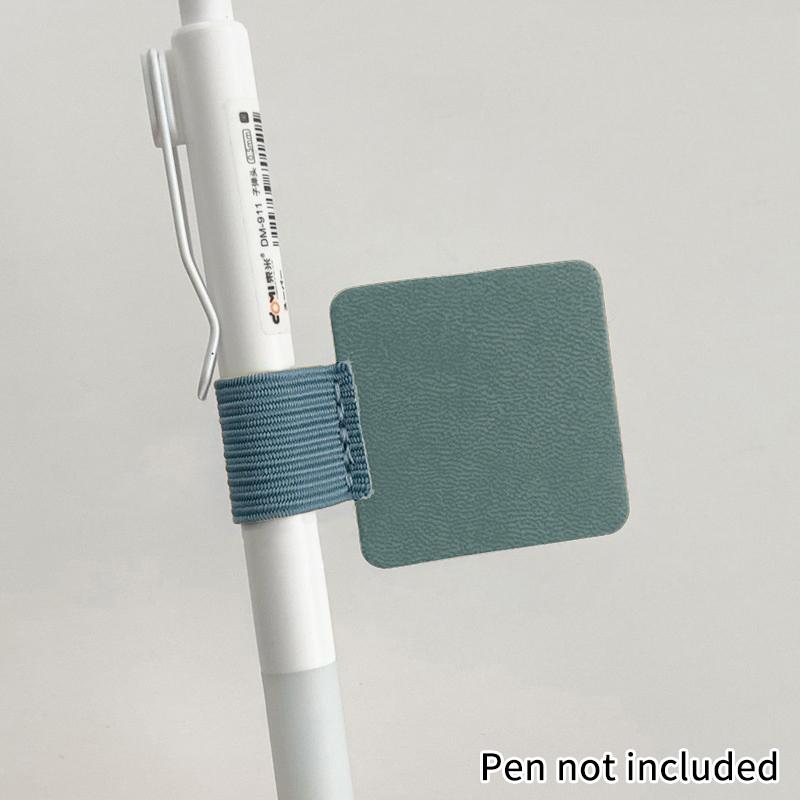 Pen Loops Pencil Holders Self-Adhesive Pu Leather Pad For Stylus Pencil Books Notebooks Anti-Lost Anti-Fall Elastic Loops