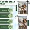 Christmas snowmanGarden Flag 12x18 Inch Double Sided for Courtyard Outdoor Welcome Flag Decoration (Excluding flagpole)