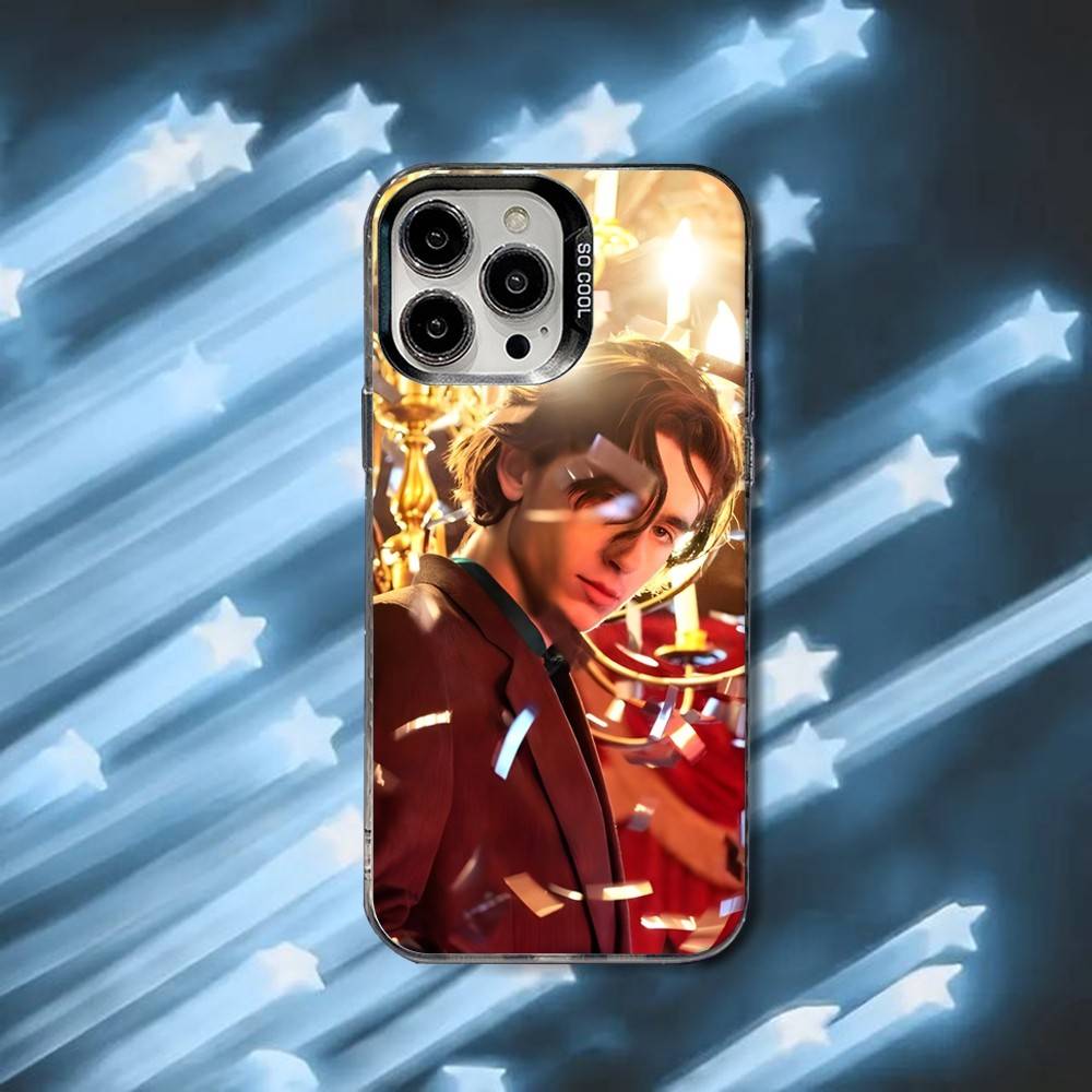 T-Timothee Chalamet Phone Case For iPhone 16,15,14,13,12,11,8,7,Pro,Max,Plus,Mini,XS,SE Black Matte Hard