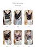 Women's 24-Year Printed Silk Camisole - Round Neck and V-Neck Satin Mulberry Silk Top for Summer Suit Layering