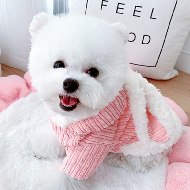 Christmas Dog Jumpsuit with Hood Halloween Fleece Pet Cosplay Rabbit Sweatshirt
