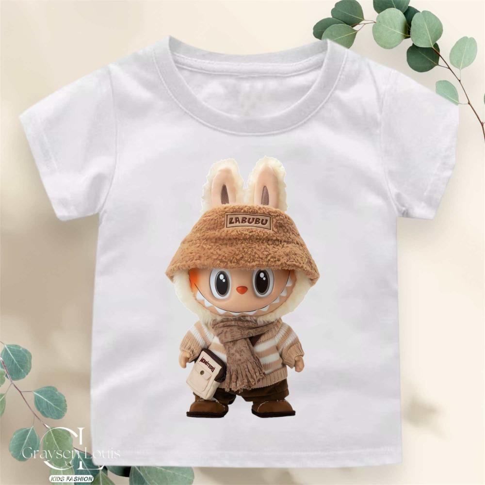 Unisex Children's T-shirt Girl/boy Short-sleeved Rag Doll Pattern Size 100-160cm