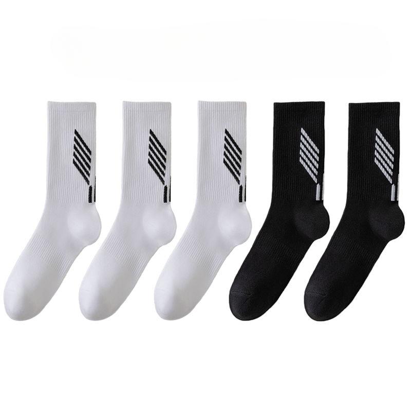 

1/5 пары носков для бега для мужчин и женщин, компрессионные носки для фитнеса, спортивные, яркие, дышащие, баскетбольные носки для марафона 5 pairs чёрный/белый