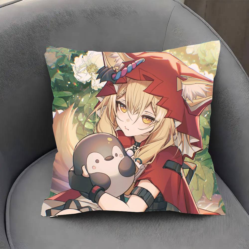 Rossi Anime Arknights Pillow Case Fashion Square Pillowcase Bedroom Sofa Room Ins Decoration Leisure