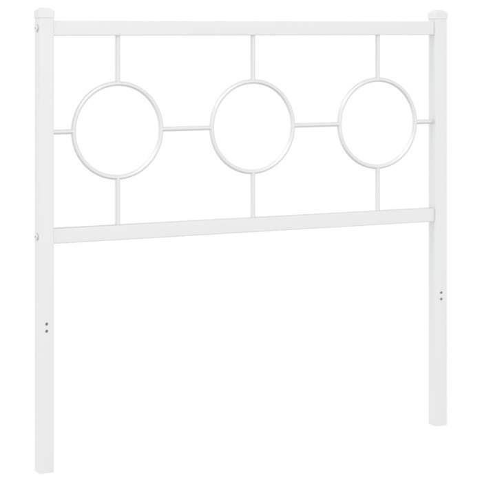 VidaXL Tête de Lit Métal, Tête de Lit avec Pieds, Meuble de Chambre à Coucher, Accessoire de Lit Simple, Tête de Cadre de 376303