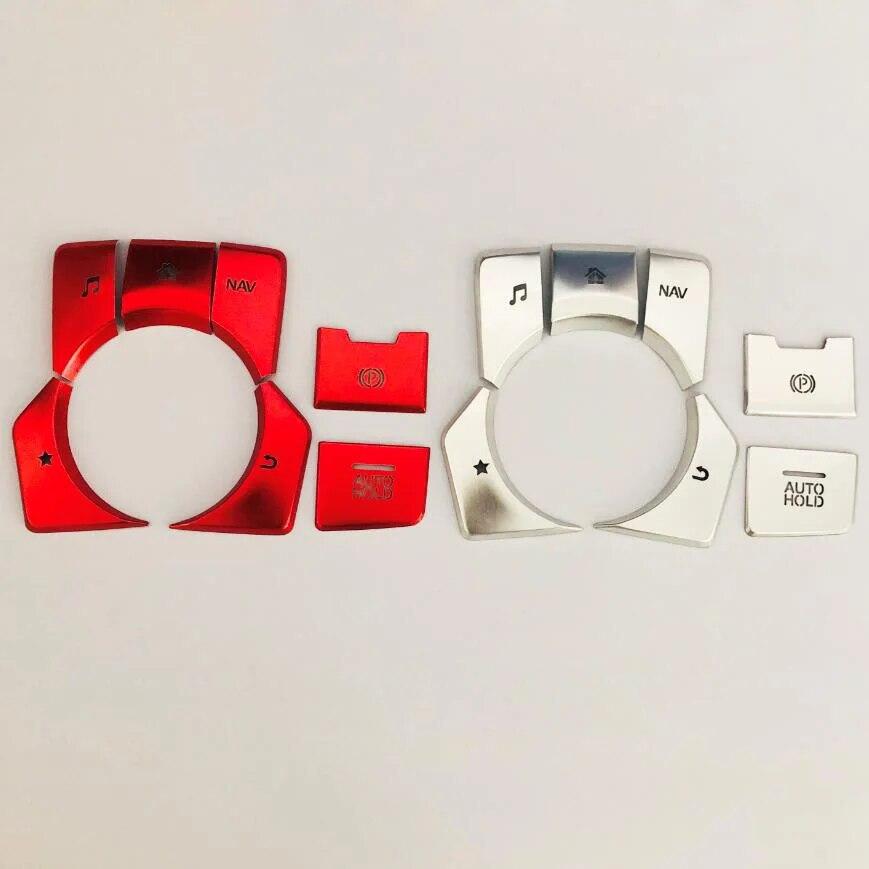 Right Hand Drive Handbrake Parking Brake AUTO HOLD & Multimedia Button Cover Frame Trim Sticker For Mazda 3 CX-3 CX-4 CX-5 CX-8