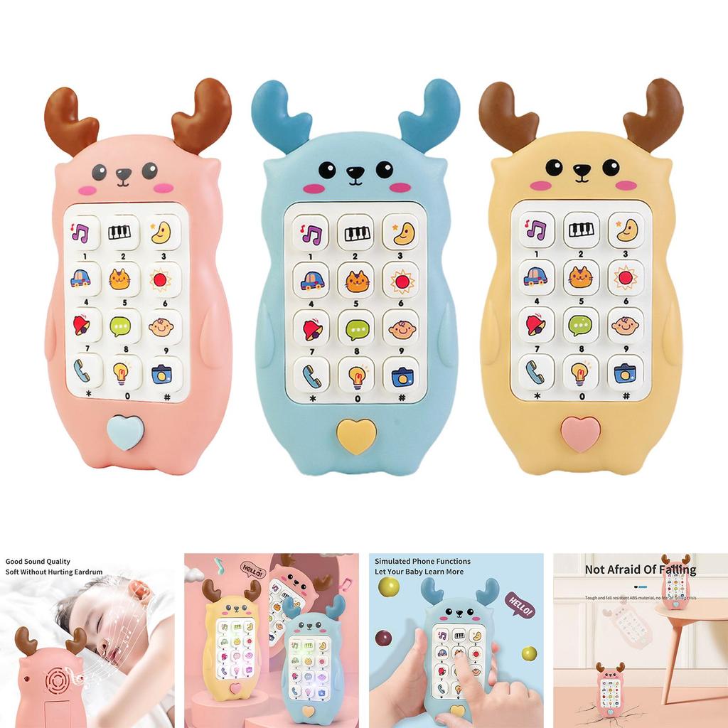 Electronic Learning Smartphone Toy Baby for Toddler 6 Months+ Pink