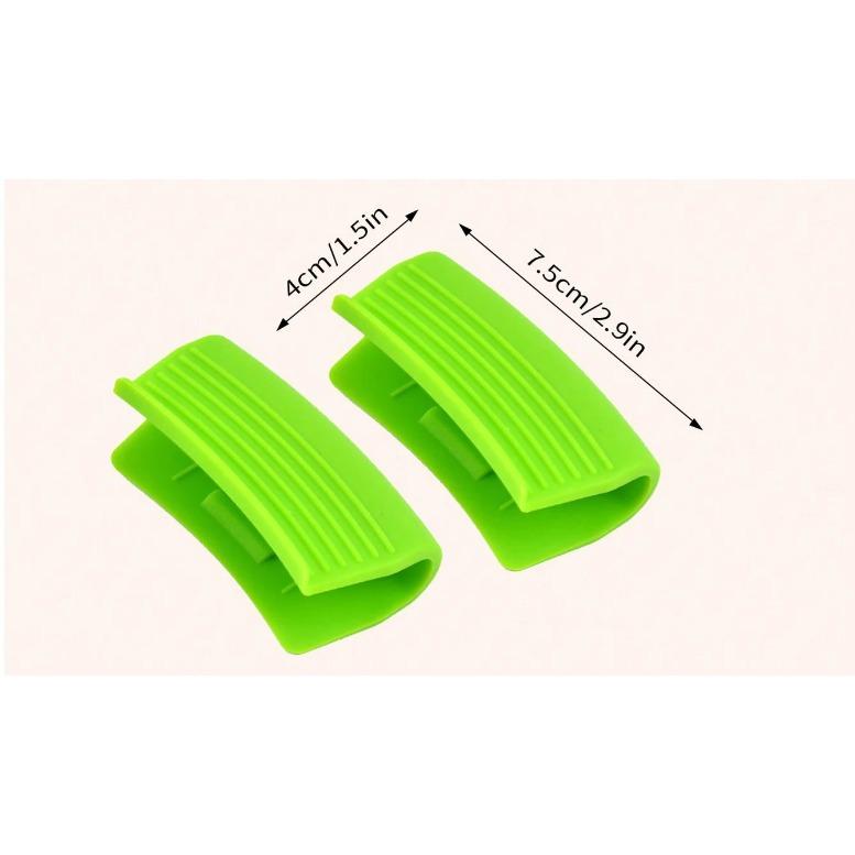 Silicone Handle Holder Silicone Hot Handle Holder Pot Handle Mitts Potholders Silicone Rubber Handle Covers Heat Insulat