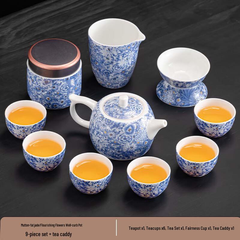 Yuzhu Xun Ceramic Travel Kung Fu Tea Set