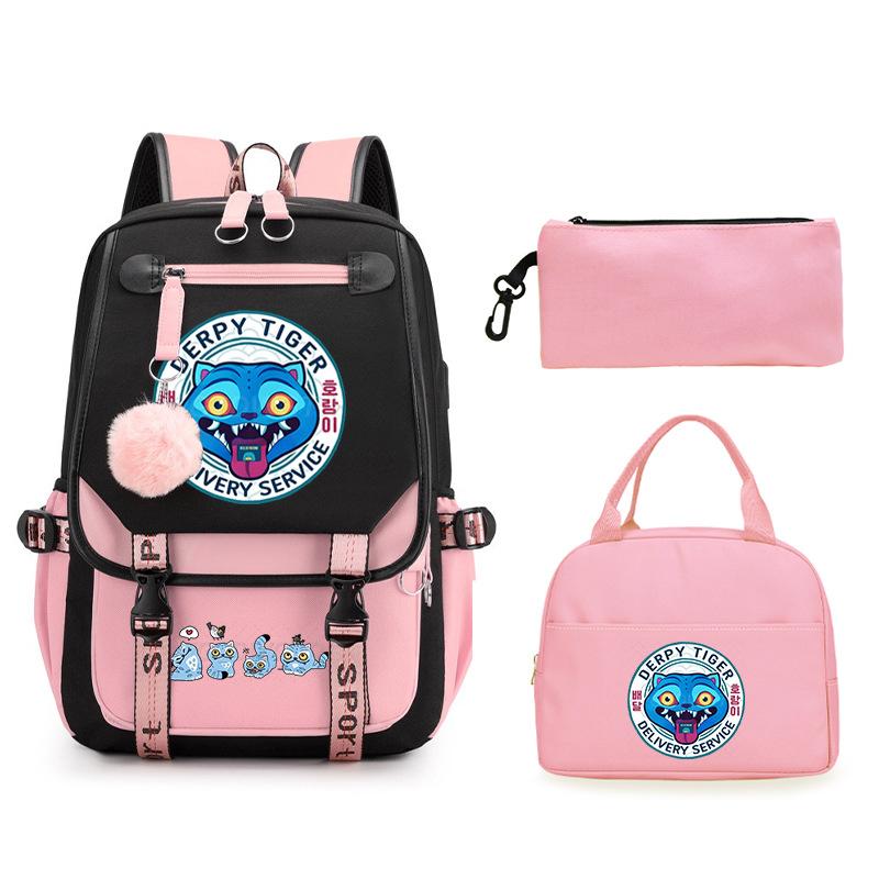 Animation Cartoon Peripheral Printing Children'S Backpack Male And Female Versatile Large-Capacity Student Schoolbag