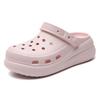 Women's Thick-Soled Perforated Outdoor Shoes: Hook Heel & Closed Toe, Two-Way Wear, Soft EVA Garden Sandals