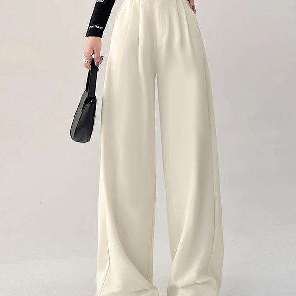 Damen High-Waist Weitbeinige Bodenlange Hose Frühling/Sommer 2026