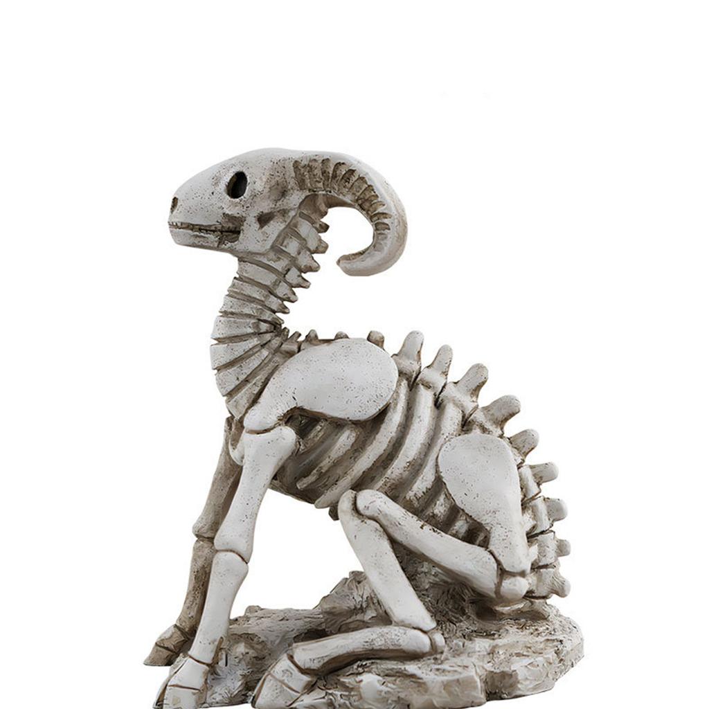 Skeleton Head Set Decoration Creative Resin Head Micro Garden Pottery Decoration