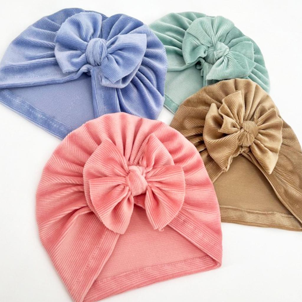 Baby's Headwear  Toddler Kids Baby Boys Girls Solid Color Bow Hat  Headwear Accessories