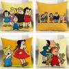 Cartoon The Little Lulu Show Cushion Cover Cushion Covers Natural Linen Breathable Sofa Bedroom Decor Pillowcase