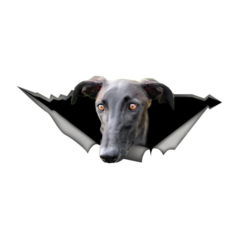 

3D Black Galgo Dog Car Sticker, Fun Waterproof Sticker for Cars, Trucks, Motorcycles, Walls, Windows, PVC Material 15cm-Longest Side