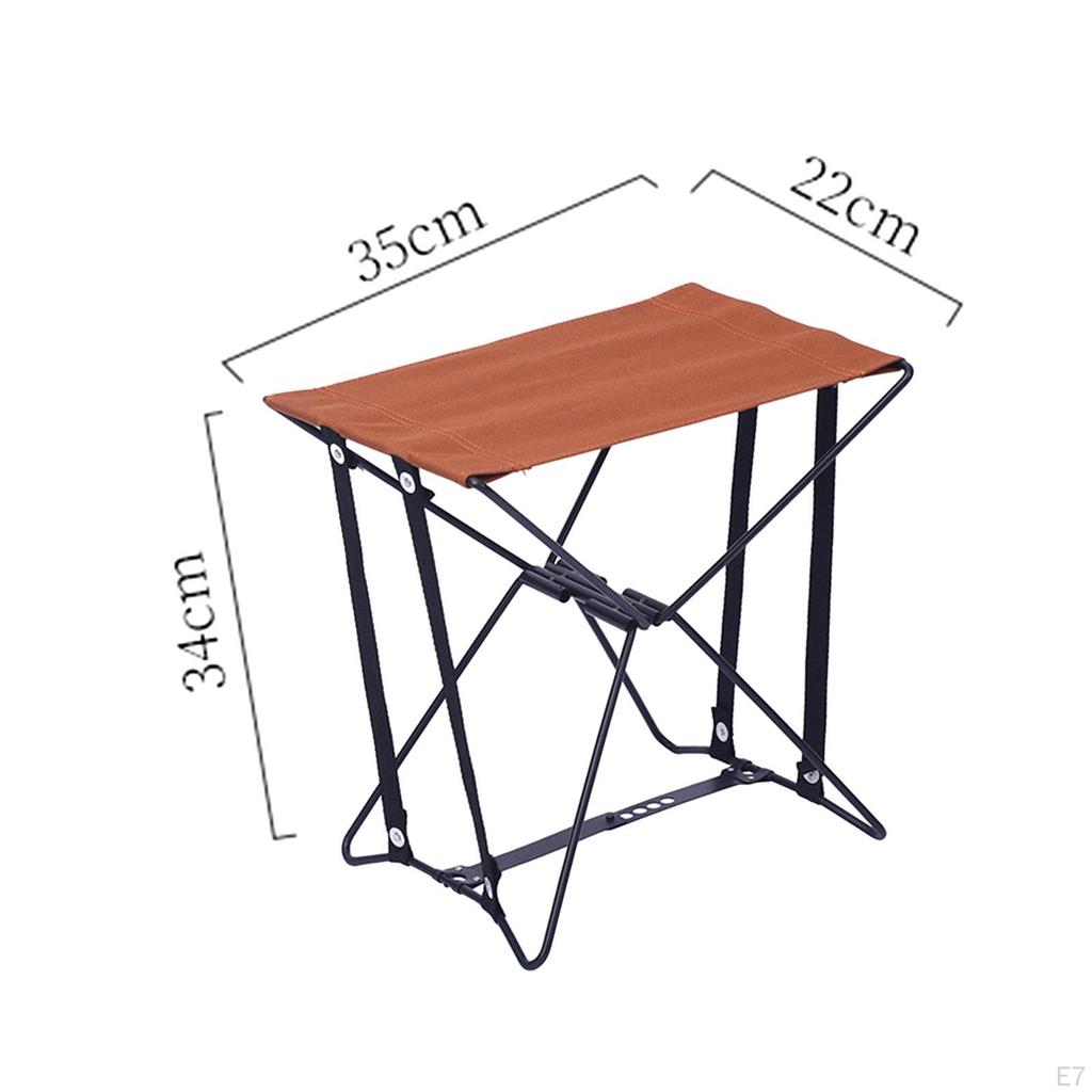 Camping Stool Portable Folding Fishing Chair Foldable Footstool for Patio Festival