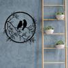 Bird On Tree Branch Metal Wall Art - Stunning Decor for Living Room, Office, and Home, Ideal for Housewarming