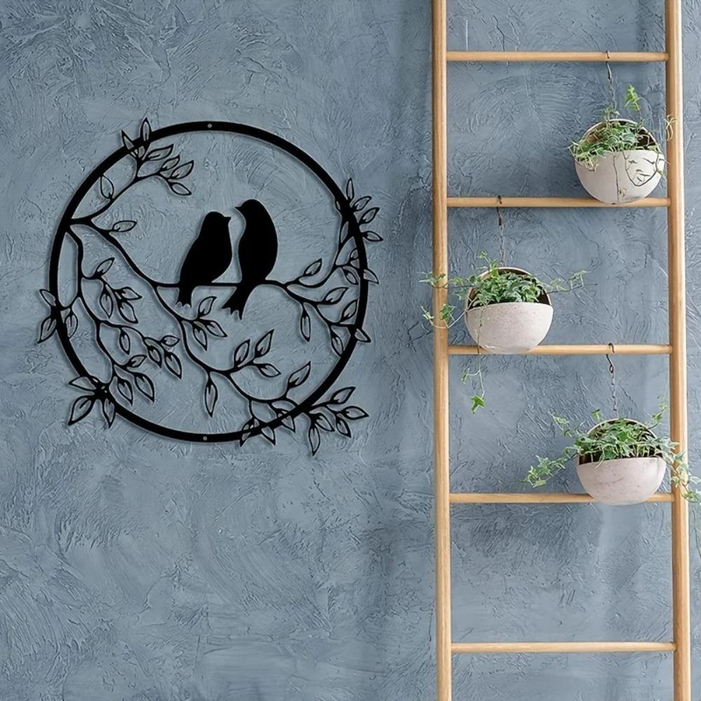 Bird On Tree Branch Metal Wall Art - Stunning Decor for Living Room, Office, and Home, Ideal for Housewarming