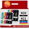 Emojink Ink Cartridges for N21 Compatible with Canon and XK500 Compatible with Genuine Instructions Level Indicator XKI-N20/N21 Canon, Compatible,