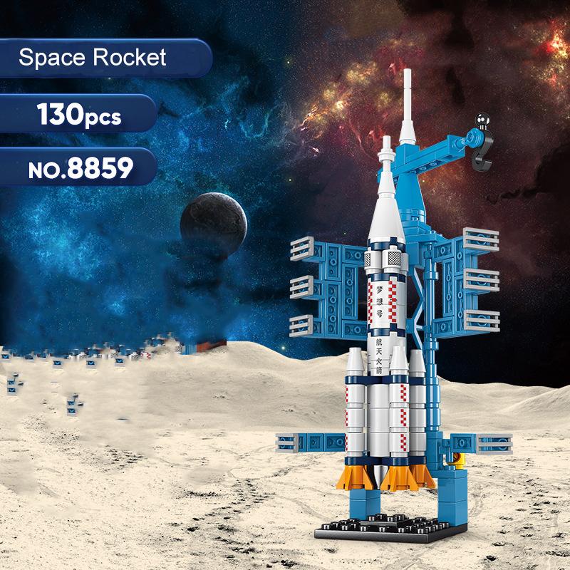 MOC Aerospaces Building Blocks Model Manned Rocket Craft Launch Center Space Spacecrafts Aviation City Bricks Kits Sets Ideas