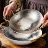 Komerční alkoholový vařič suchý hrnec Speciální nádobí Chinoise hot pot Tvar kladiva Zesílená nerezová ocel 304 sada na suchý hrnec