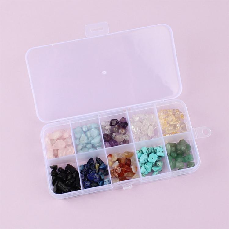 Irregular Natural Stone DIY Craft Accessories Combination Gemstone Beads 10 Grids  Bracelet Earring Making