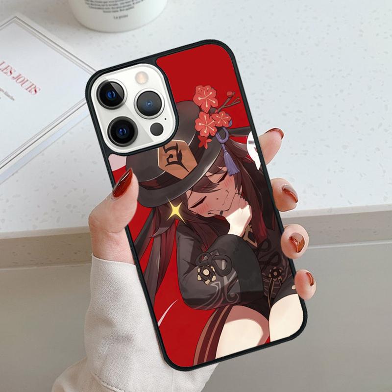 Cartoon Hu Tao Genshin Impact Phone Case For iPhone 17 Air 11 12 13 14 15 16 Pro Max Cover For iPhone 17 Air Max Plus