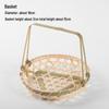 Handmade Bamboo Weaving Sieve Basket Storage and Snack Plate Set