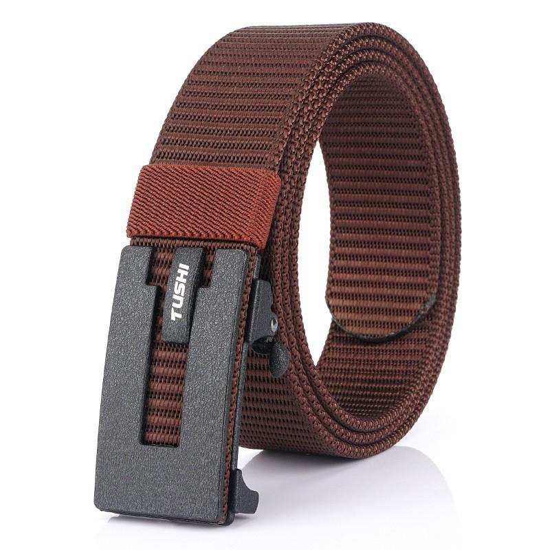 2020 3.5CM Automatic Buckle Nylon Belt Casual Business Canvas Men s Pants 120cm