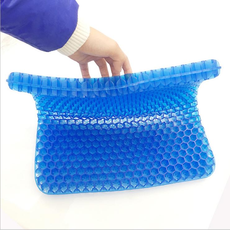 Gel Honeycomb Seat Cushion - Breathable, Double-Layer, Square Ice Pad for Car and Chairs