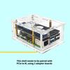Transparently Acrylic Case For RPi 5 Case Featuring Precise Openings for Connectors and Active Cooling Port Support