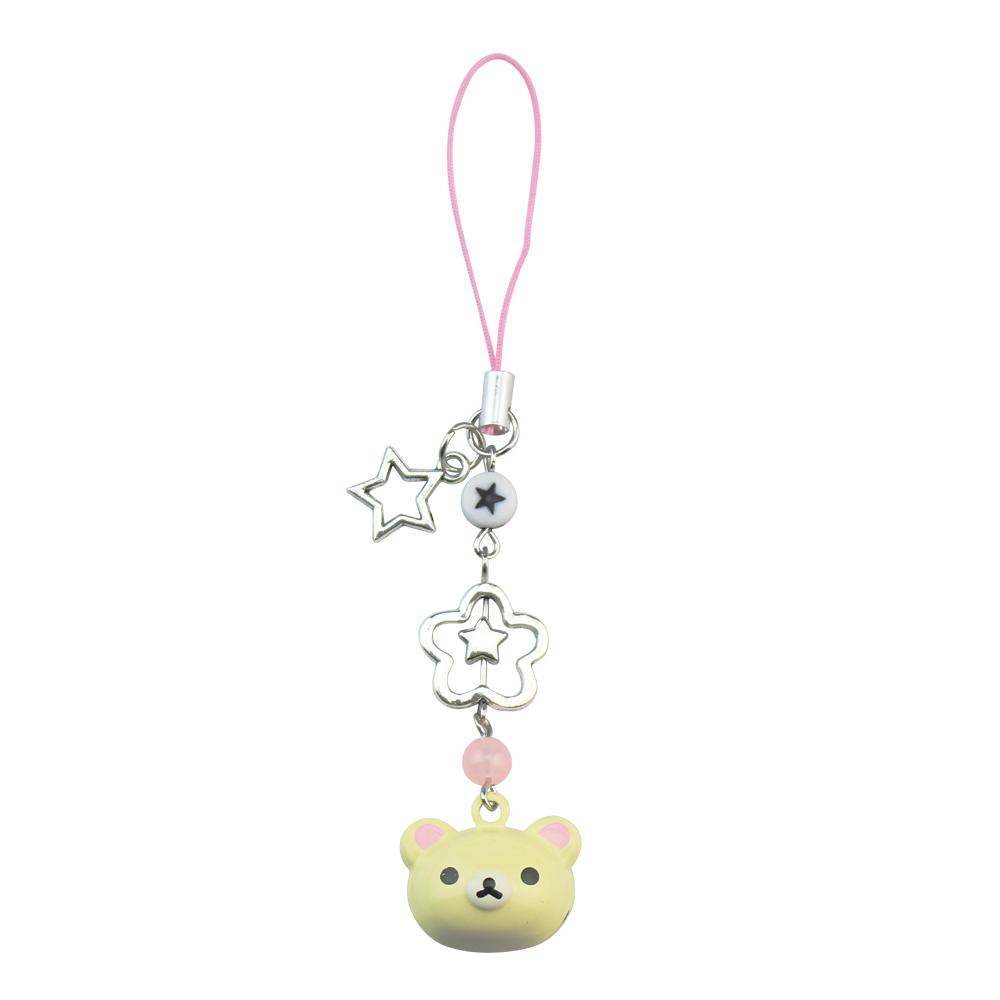 Kawaii Rilakkuma Easy Bear Phone Rope Chain Keyrings Lazybear Doll Keychains Bag Key Pendants Gift